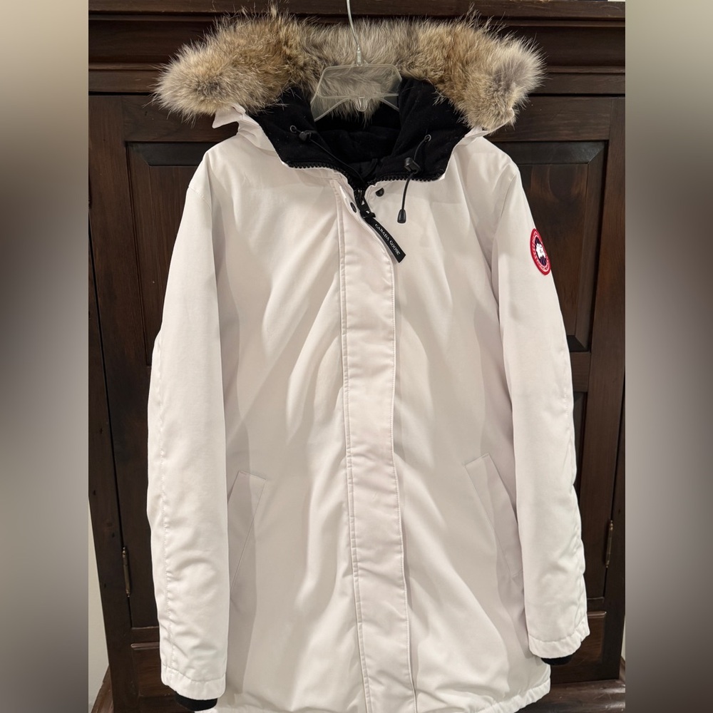 WHITE Canada Goose Victoria Parka-XL-used-pristine